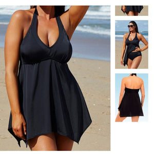 Nwt 2pc Halter Hankie Swimdress Tankini set Swimsuits For All